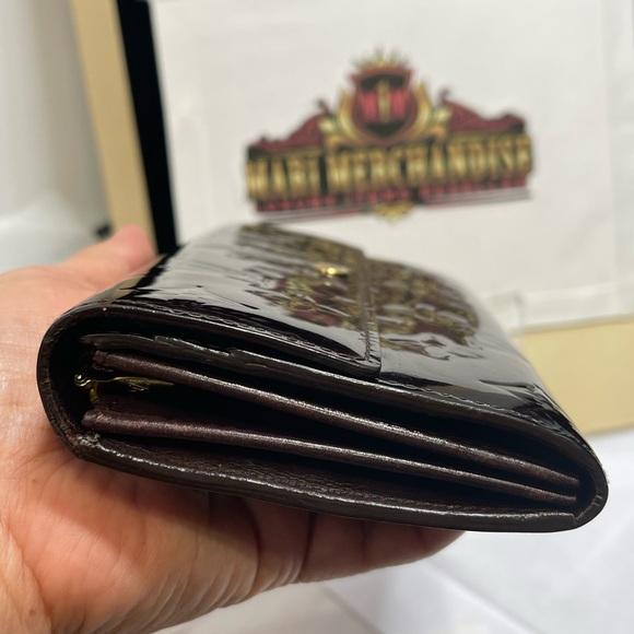 Louis Vuitton Sarah Wallet in Vernis Amarante , pre loved. Wallet only. - Picture 7 of 15